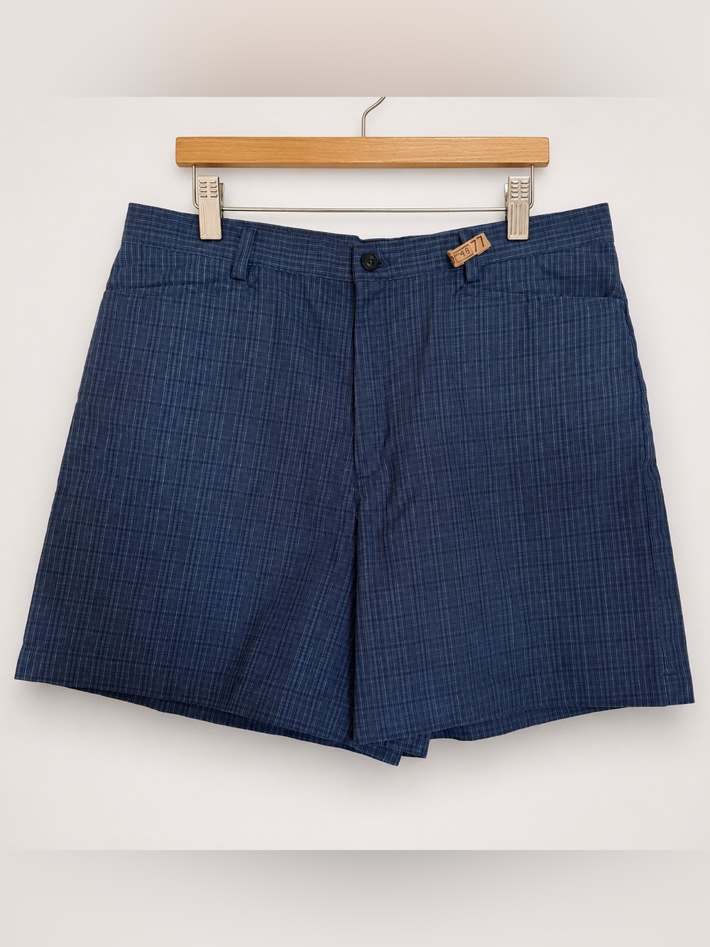 Y2K Dockers Blue Plaid Bermuda Shorts 10 Coastal Preppy